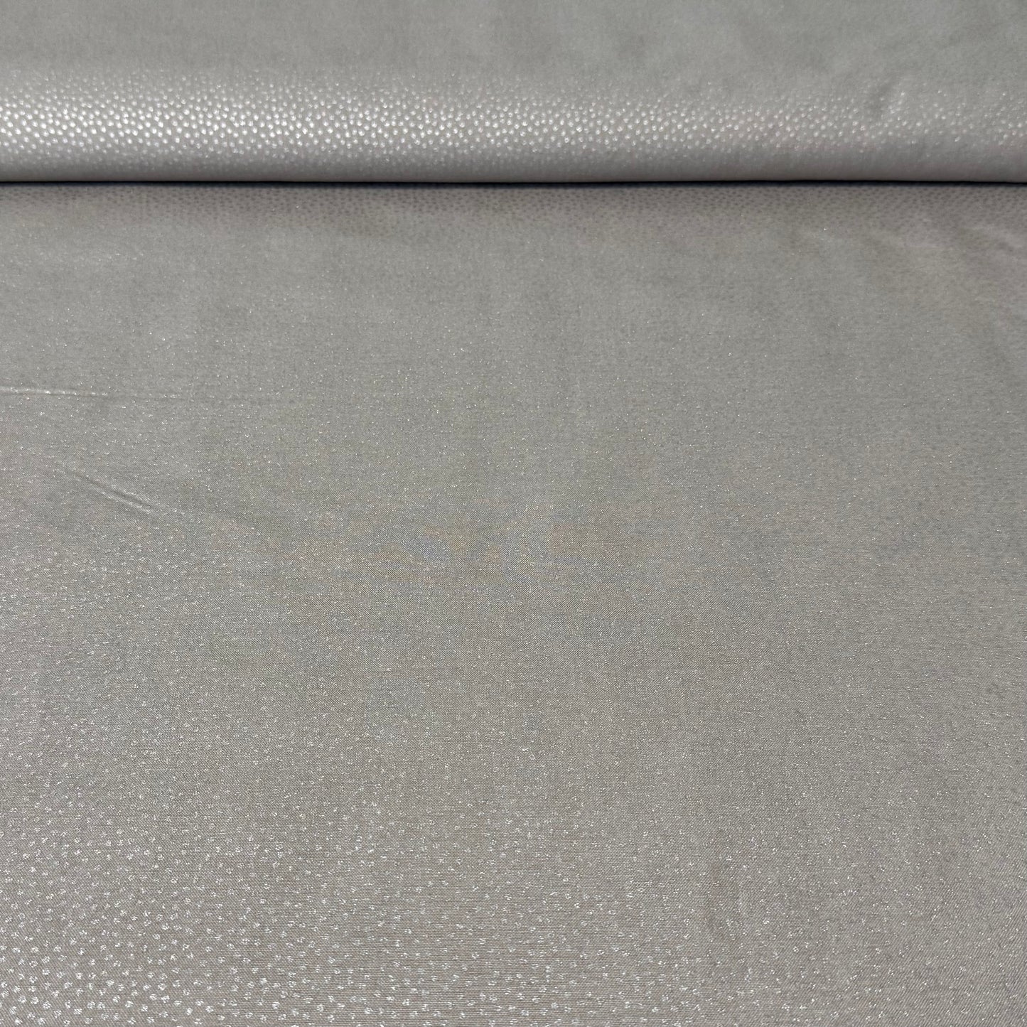 Metallic Light Grey Solid Blender Fabric – 100% Cotton | 45” Wide