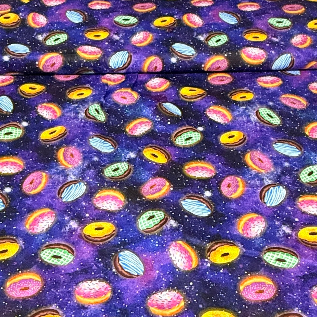 Galaxy Donuts Print Fabric – 100% Cotton | 45” Wide