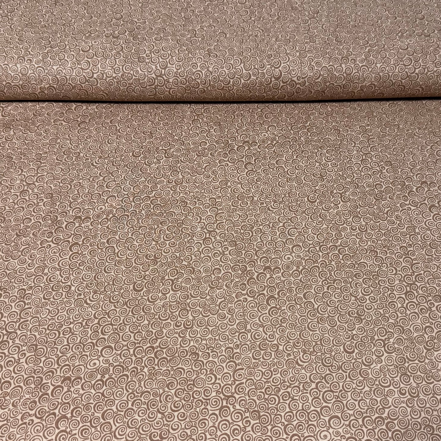 Taupe Swirl Harmony – 100% Cotton Fabric 45” Wide