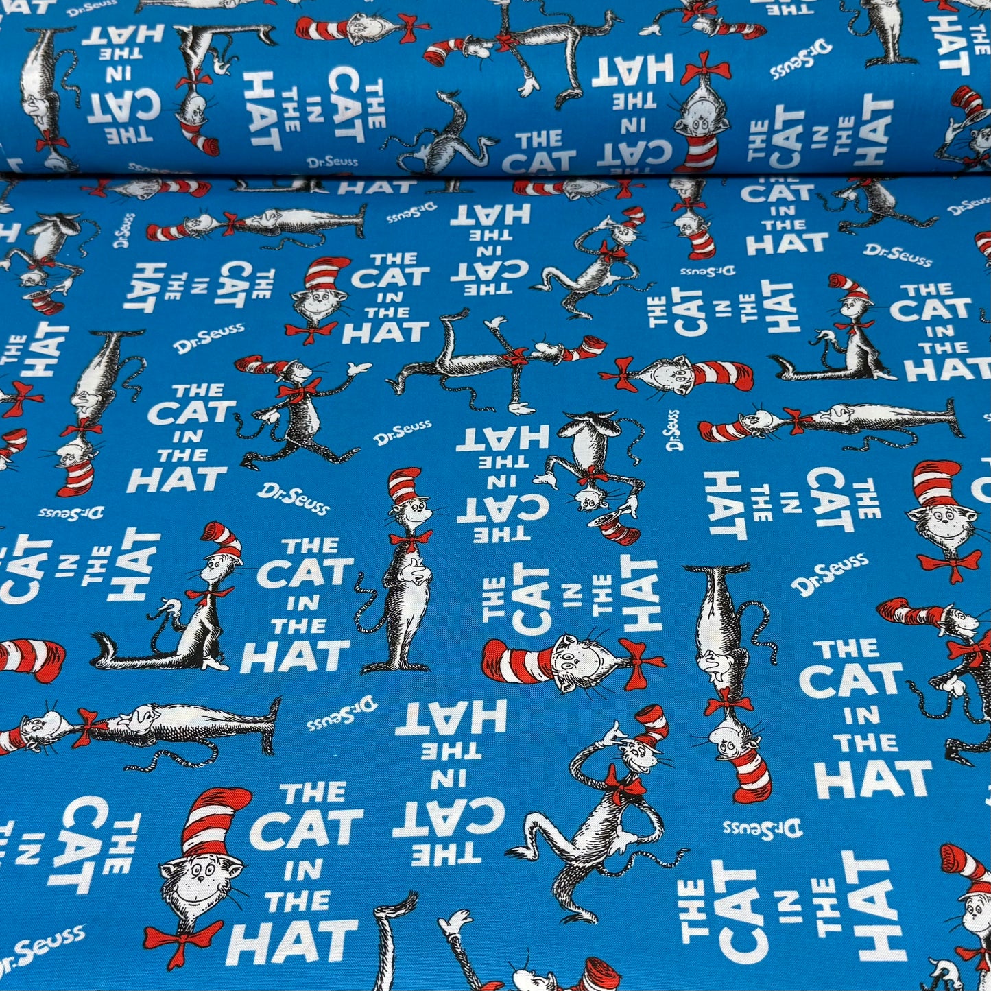 Dr. Seuss Cat in the Hat Print Fabric – 100% Cotton | 45” Wide