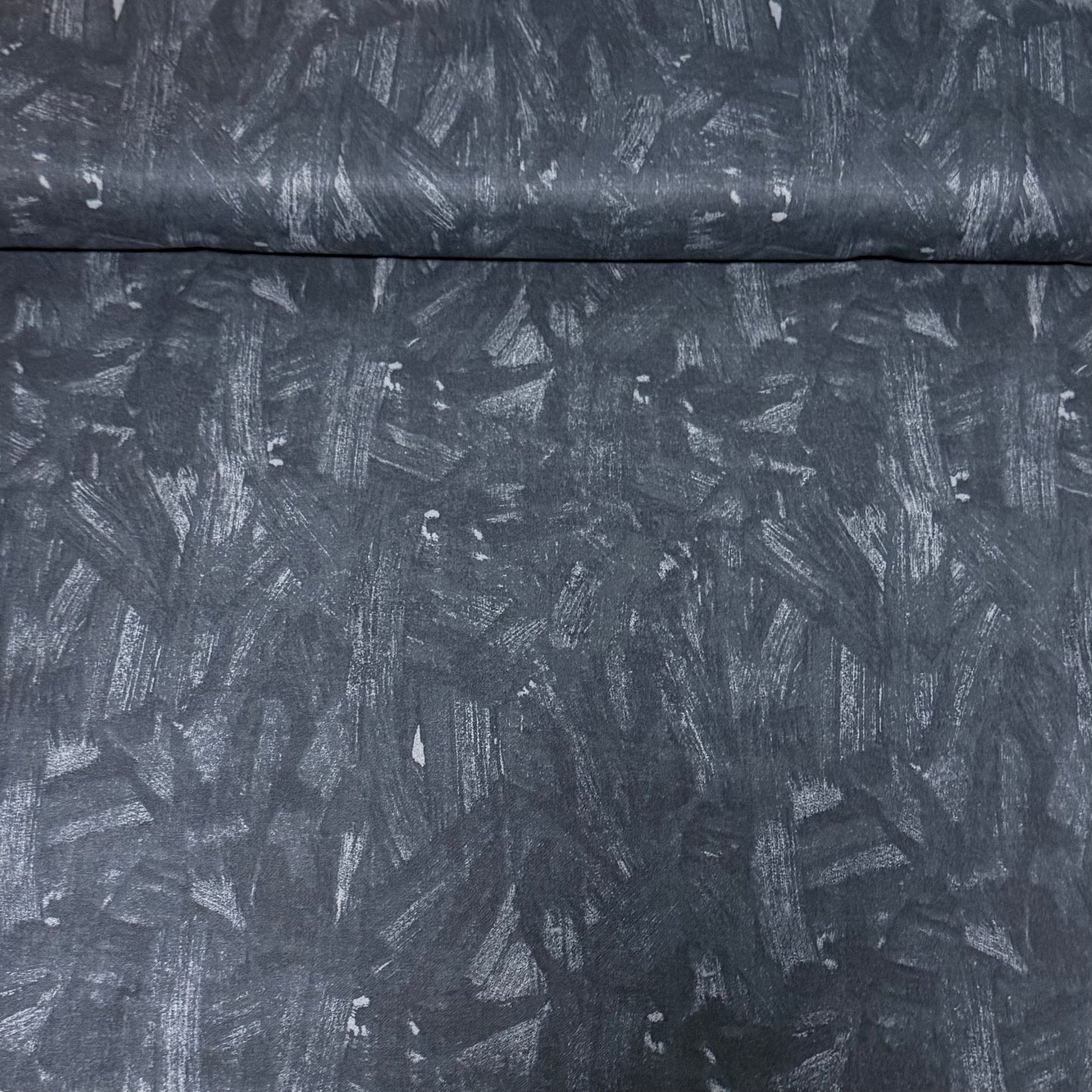 Charcoal Black Tonal Brush Texture Fabric – 100% Cotton | 45” Wide