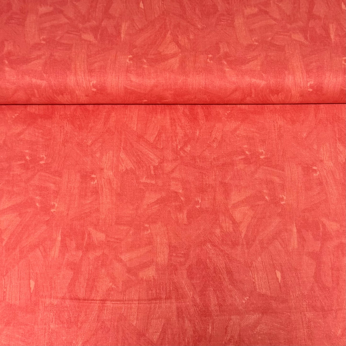 Coral Orange Tonal Brush Texture Fabric – 100% Cotton | 45” Wide