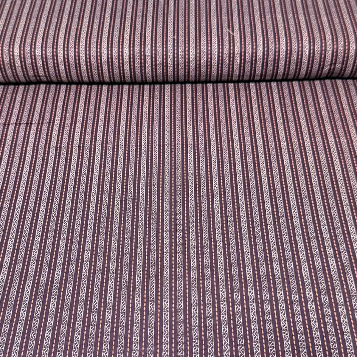 Vintage Mauve Stripe Fabric – 100% Cotton | 45” Wide