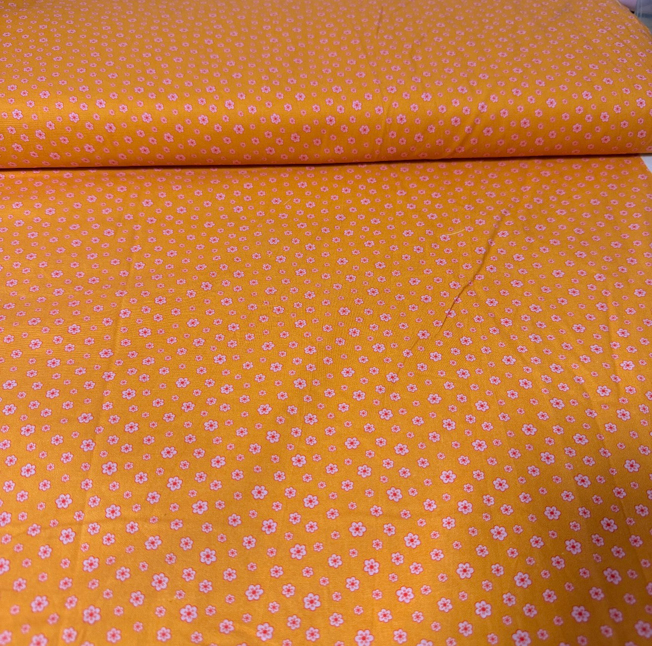 Sunset Blossom Ditsy Floral Fabric – 100% Cotton | 45” Wide