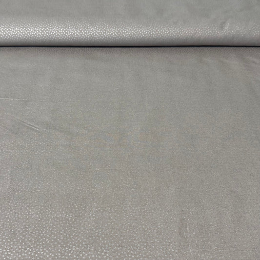 Metallic Light Grey Solid Blender Fabric – 100% Cotton | 45” Wide