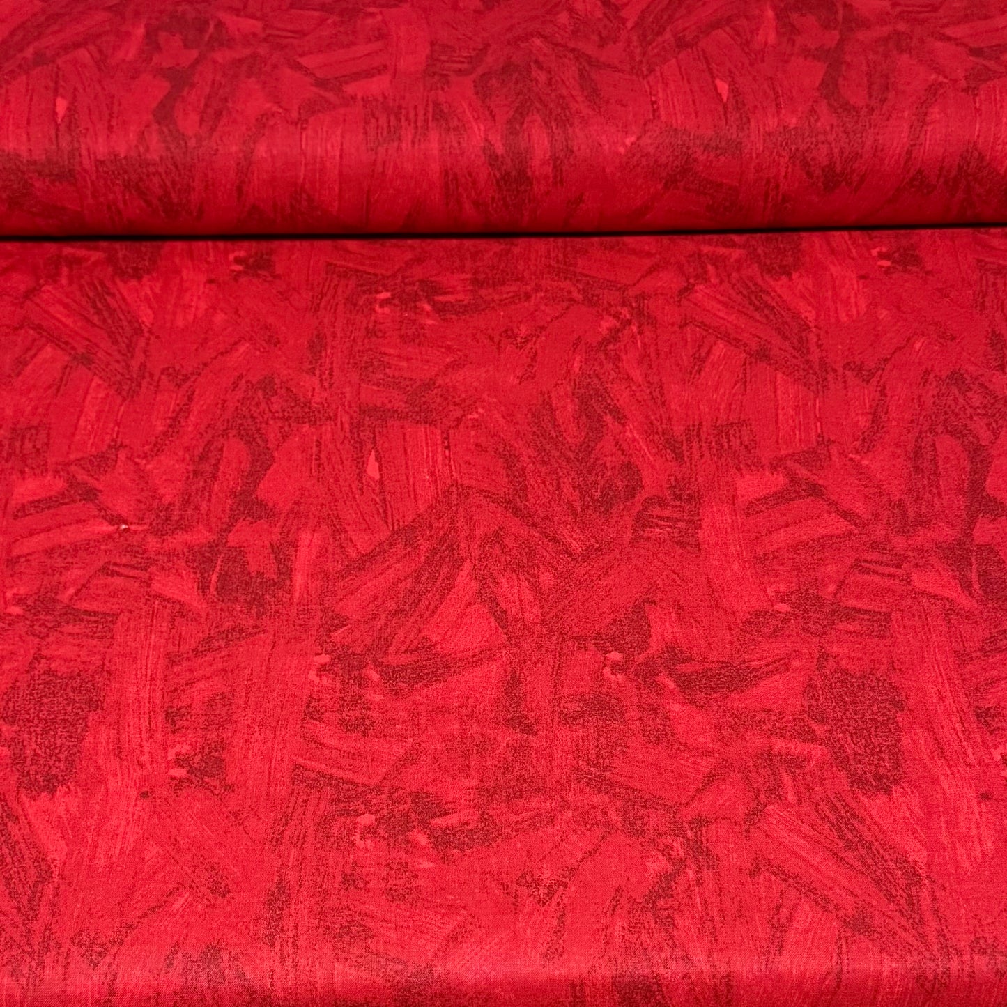 Ruby Red Tonal Brush Texture Fabric – 100% Cotton | 45” Wide