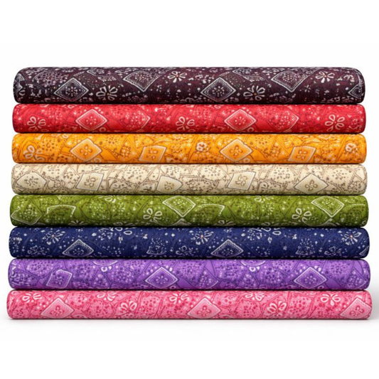 Bandana Print Fabric – 100% Cotton | 45” Wide
