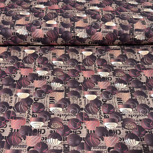 Chocolate Lover’s Treat Fabric – 100% Cotton | 45” Wide
