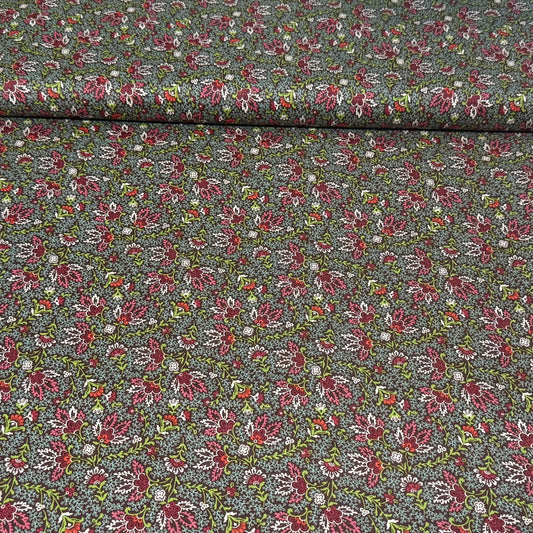Vintage Garden Floral Print Fabric – 100% Cotton | 45” Wide