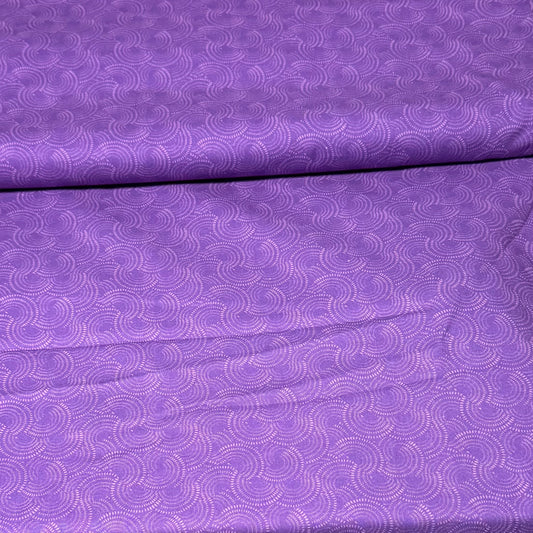 Purple Tonal Swirl Print Fabric – 100% Cotton | 45” Wide