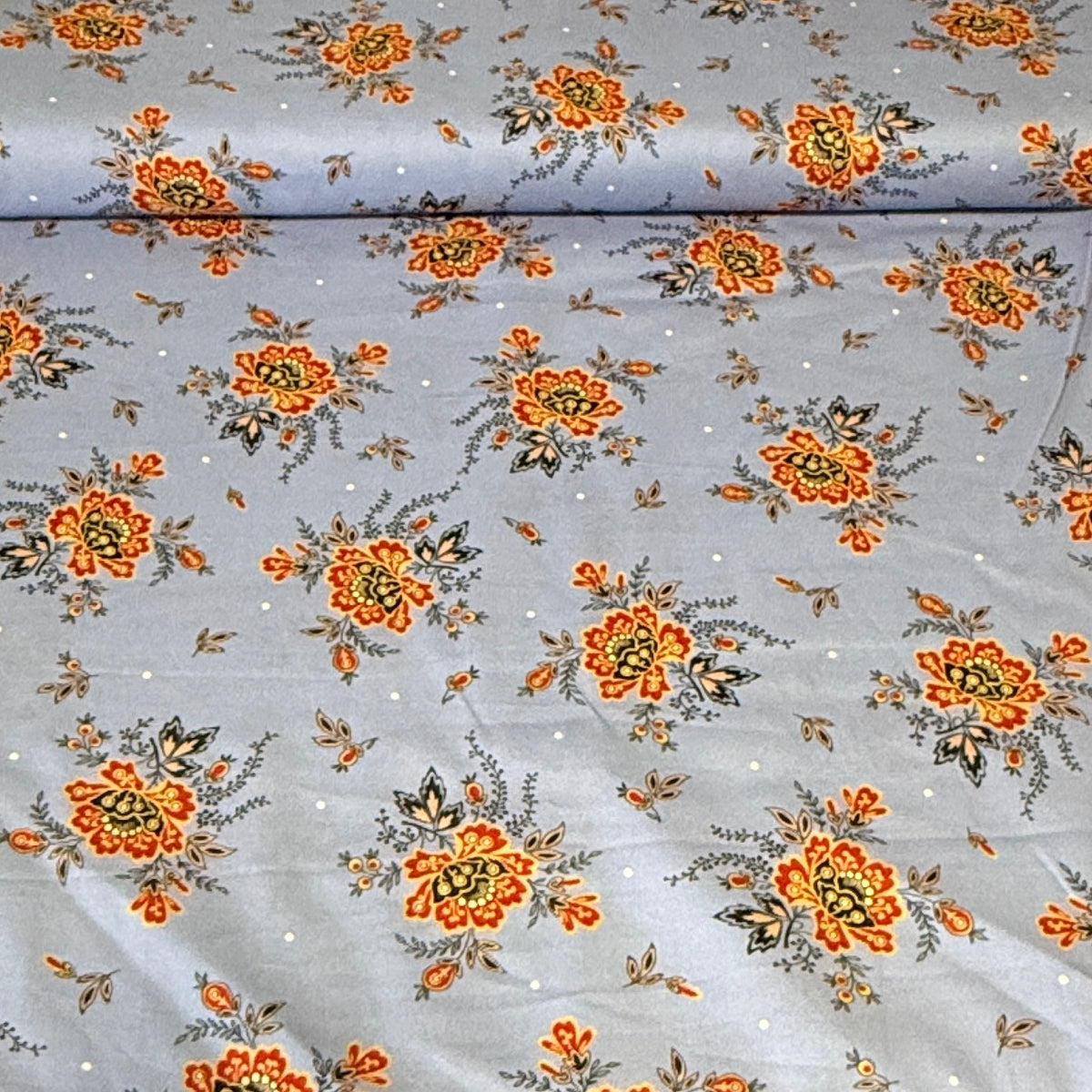 Dusty Vintage Floral Print Fabric – 100% Cotton | 45” Wide