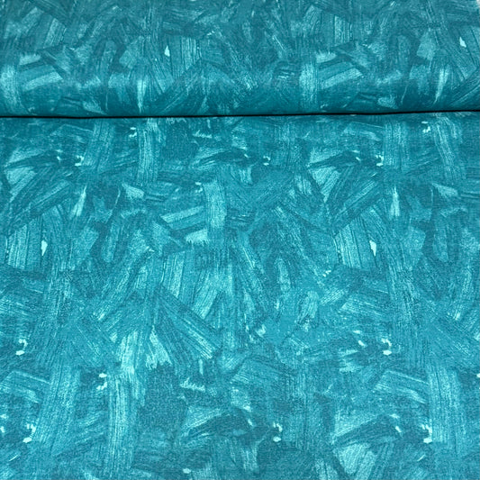 Deep Teal Tonal Brush Texture Fabric – 100% Cotton | 45” Wide