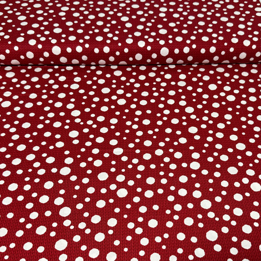 Snowfall Dots Red Quilting Fabric – 100% Cotton | 45” Wide
