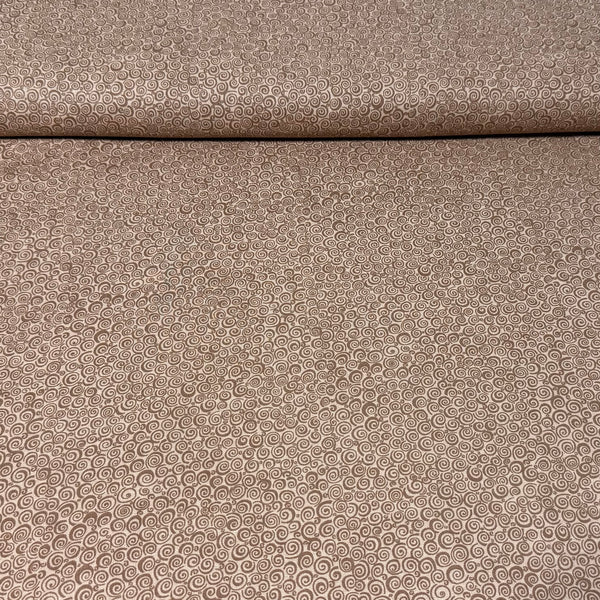 Taupe Swirl Harmony – 100% Cotton Fabric 45” Wide