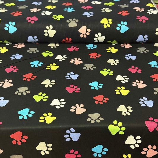 Playful Paws Print Fabric - 100% Cotton | 45” Wide