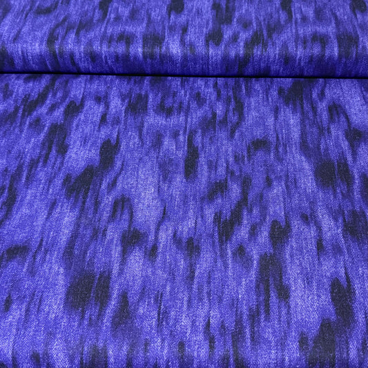Purple & Black Mottled Texture | 100% Cotton Fabric | 45” Wide