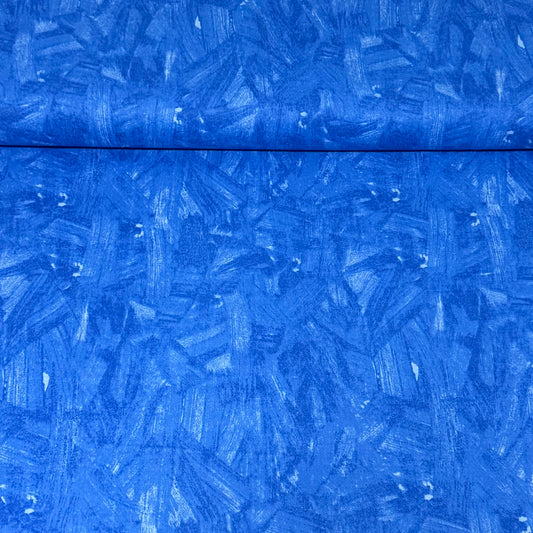 Royal Blue Tonal Brush Texture Fabric – 100% Cotton | 45” Wide