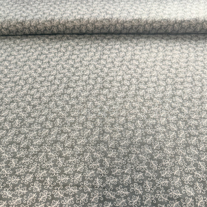 Elegant Vine Scroll Print Fabric – 100% Cotton | 108” Wide