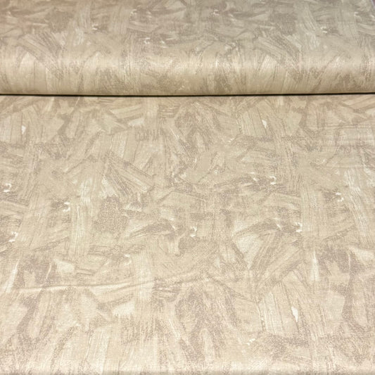 Ivory Tonal Brush Texture Fabric – 100% Cotton | 45” Wide