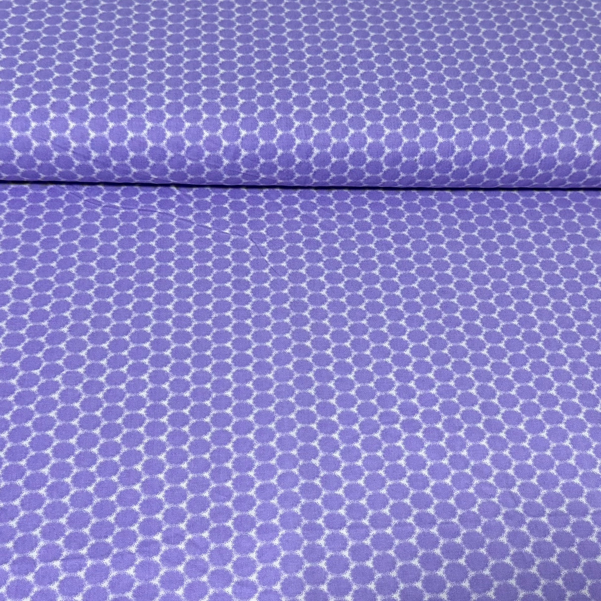 Lavender Honeycomb Dot Print Fabric - 100% Cotton | 45” Wide