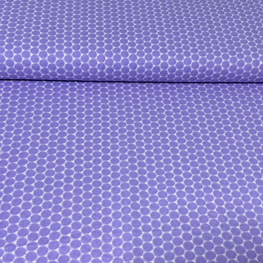 Lavender Honeycomb Dot Print Fabric - 100% Cotton | 45” Wide