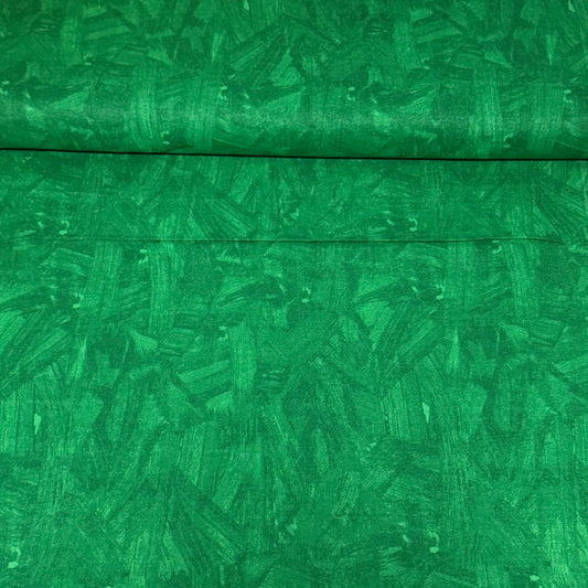 Emerald Green Tonal Brush Texture Fabric – 100% Cotton | 45” Wide