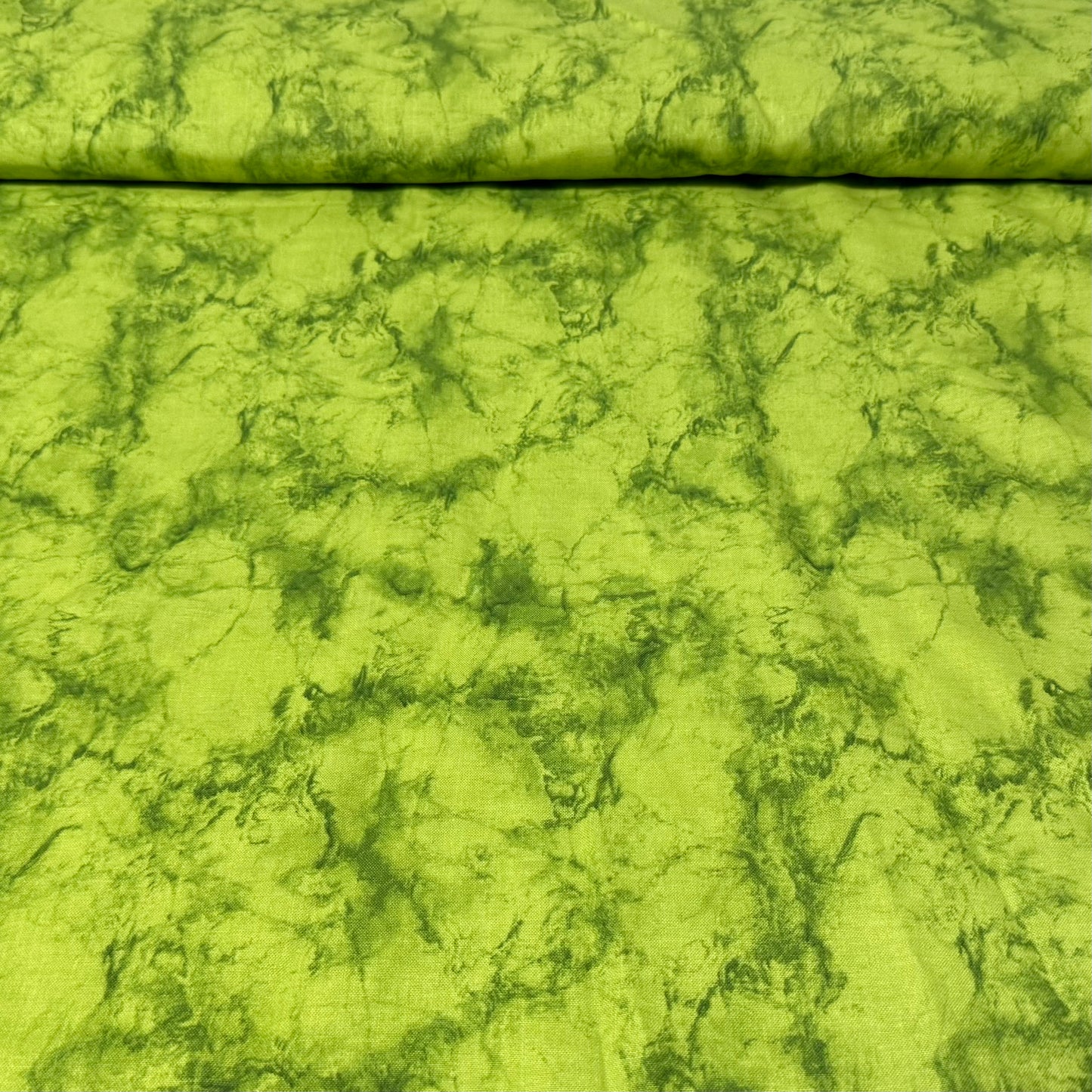 Lime Green Marble Texture Print Fabric – 100% Cotton | 45” Wide
