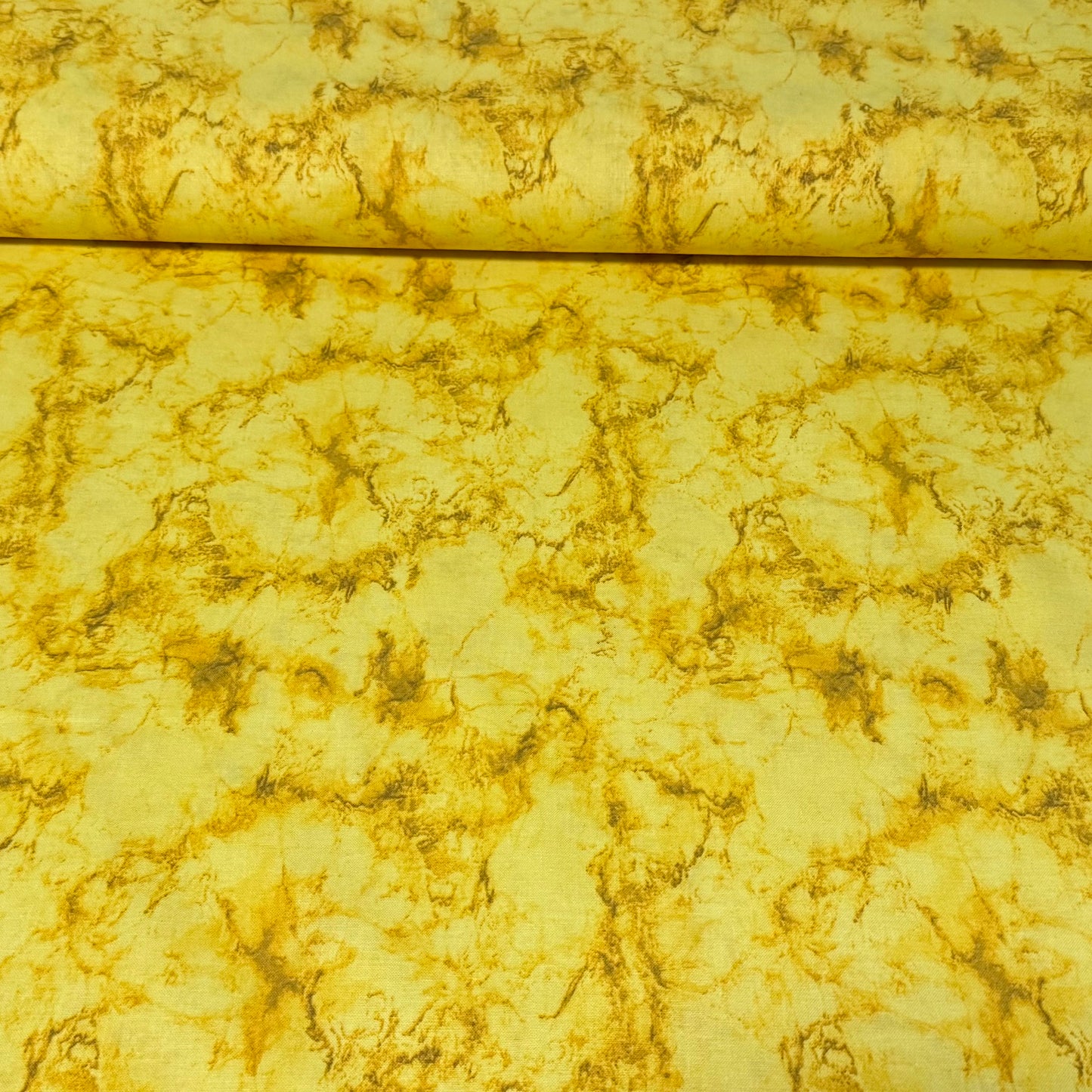 Yellow Marble Texture Print Fabric – 100% Cotton | 45” Wide