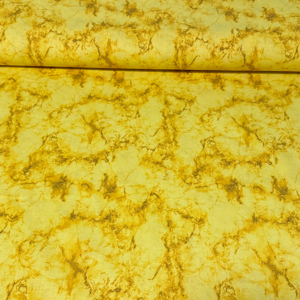Yellow Marble Texture Print Fabric – 100% Cotton | 45” Wide