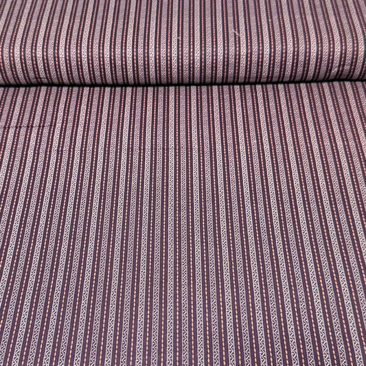 Vintage Mauve Stripe Fabric – 100% Cotton | 45” Wide