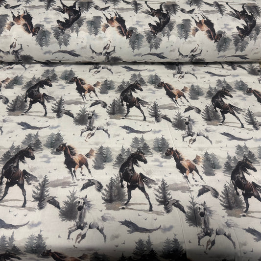 Evergreen Escape Print Fabric - 100% Cotton | 45” Wide