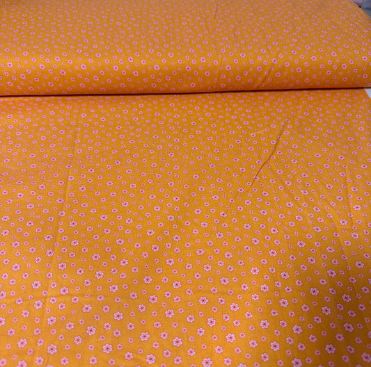 Sunset Blossom Ditsy Floral Fabric – 100% Cotton | 45” Wide