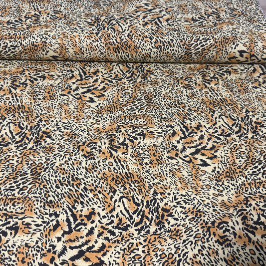 Golden Savanna Cheetah Print Fabric - 100% Cotton | 45” Wide