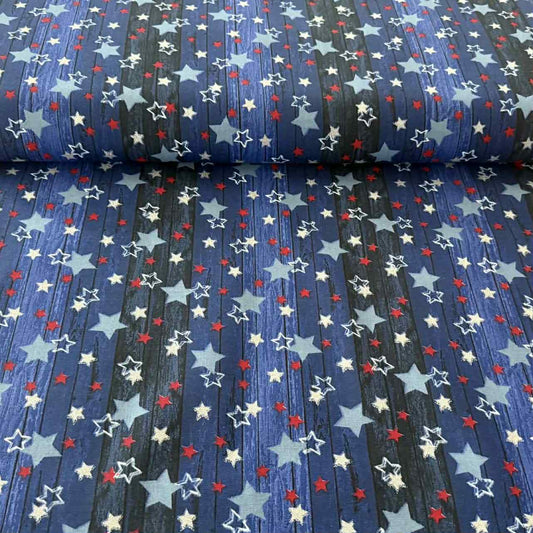 Freedom Star Drift Print Fabric - 100% Cotton | 45” Wide