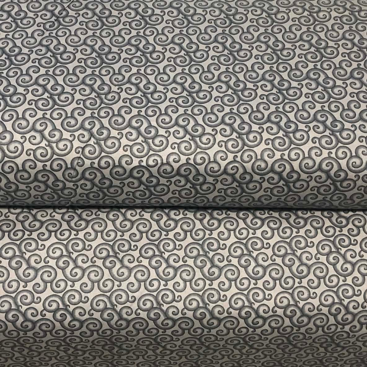 Swirl Scroll Print Fabric - 100% Cotton | 108” Wide
