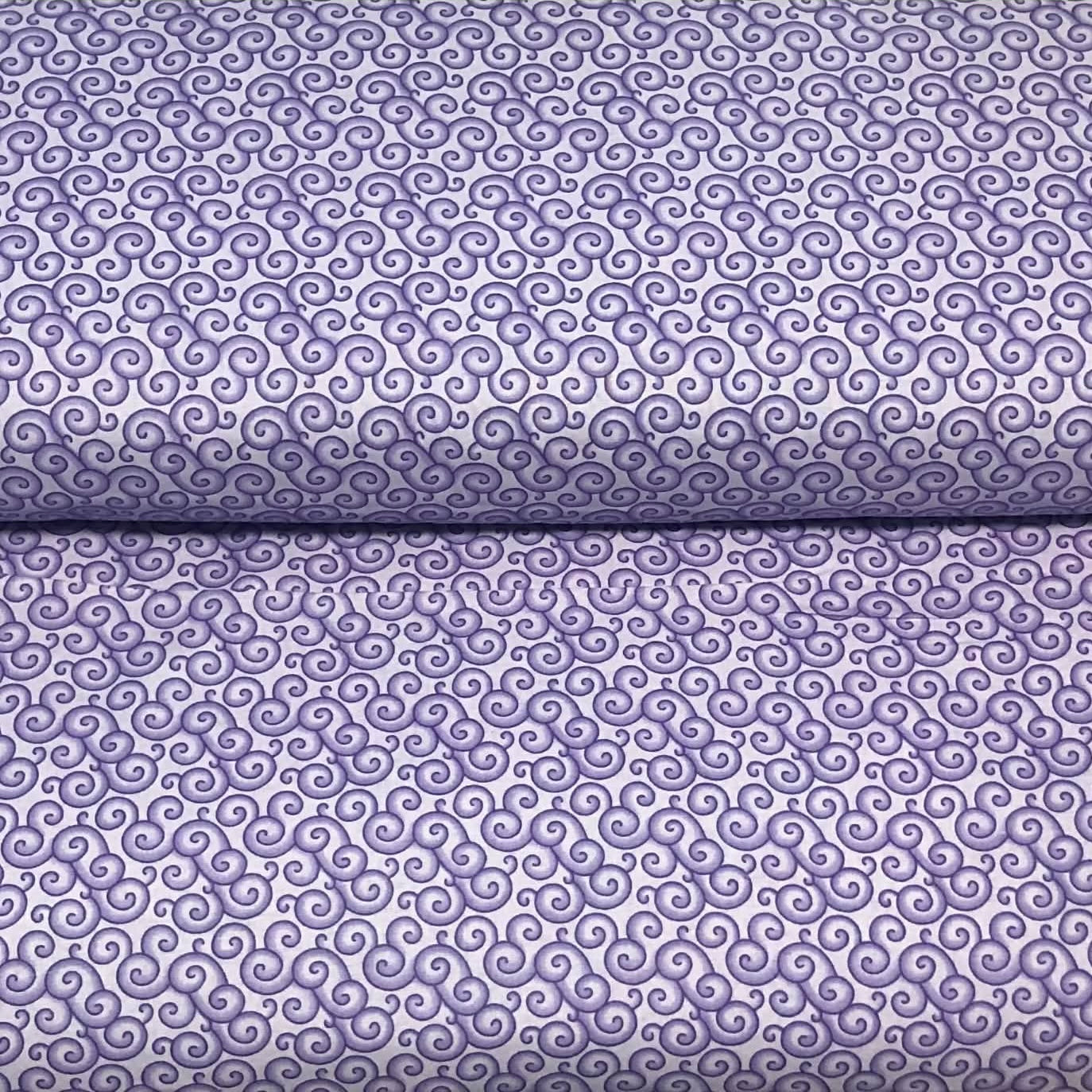 Swirl Scroll Print Fabric - 100% Cotton | 108” Wide