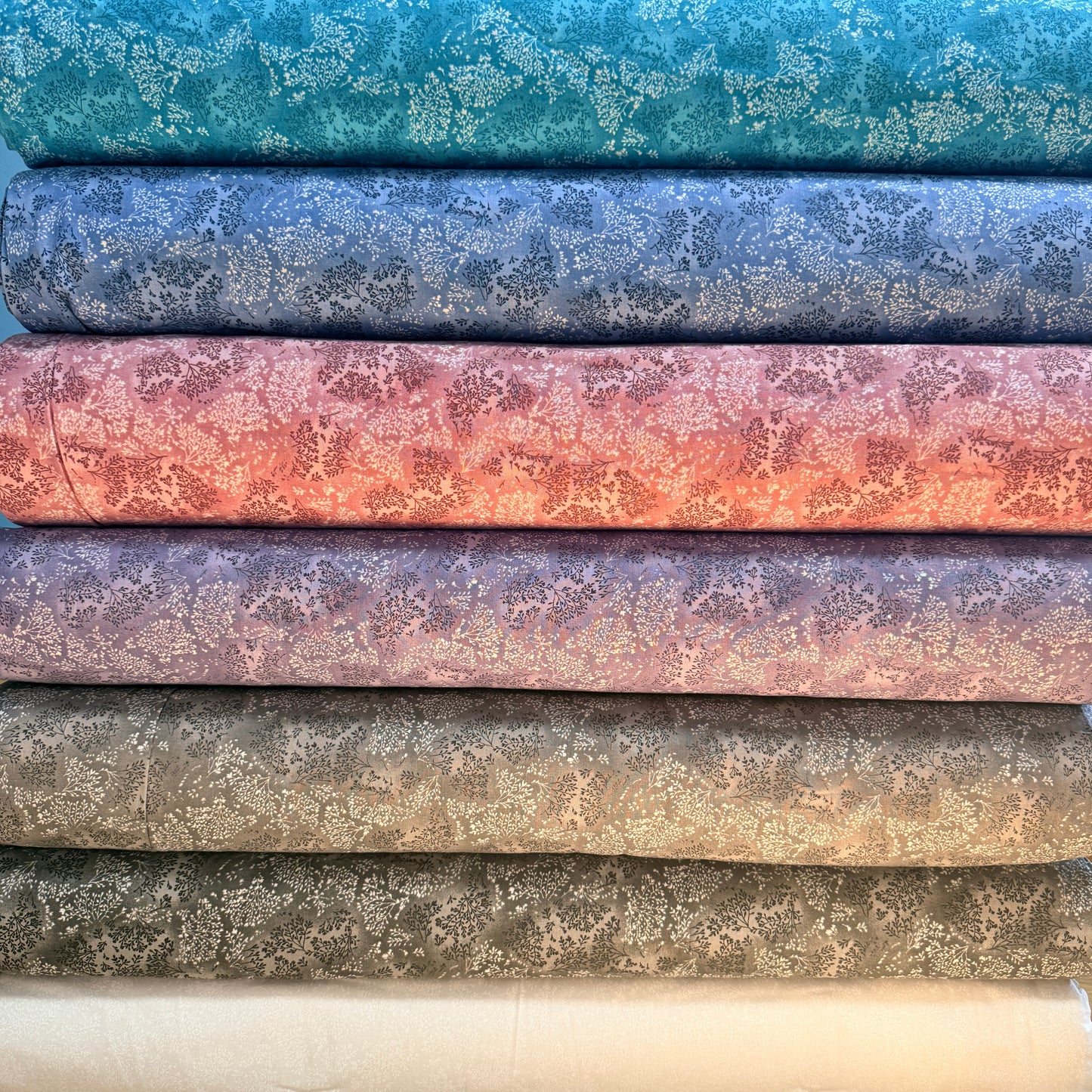 Botanical Foliage Print Fabric - 100% Cotton | 108” Wide