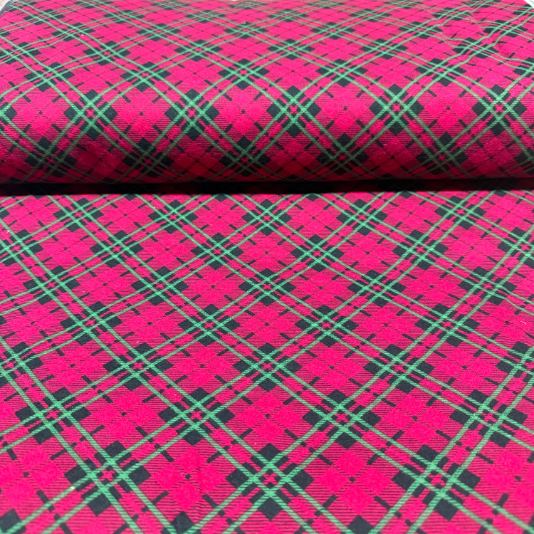 Tartan Plaid Flannel Fabric – 100% Cotton | 45” Wide