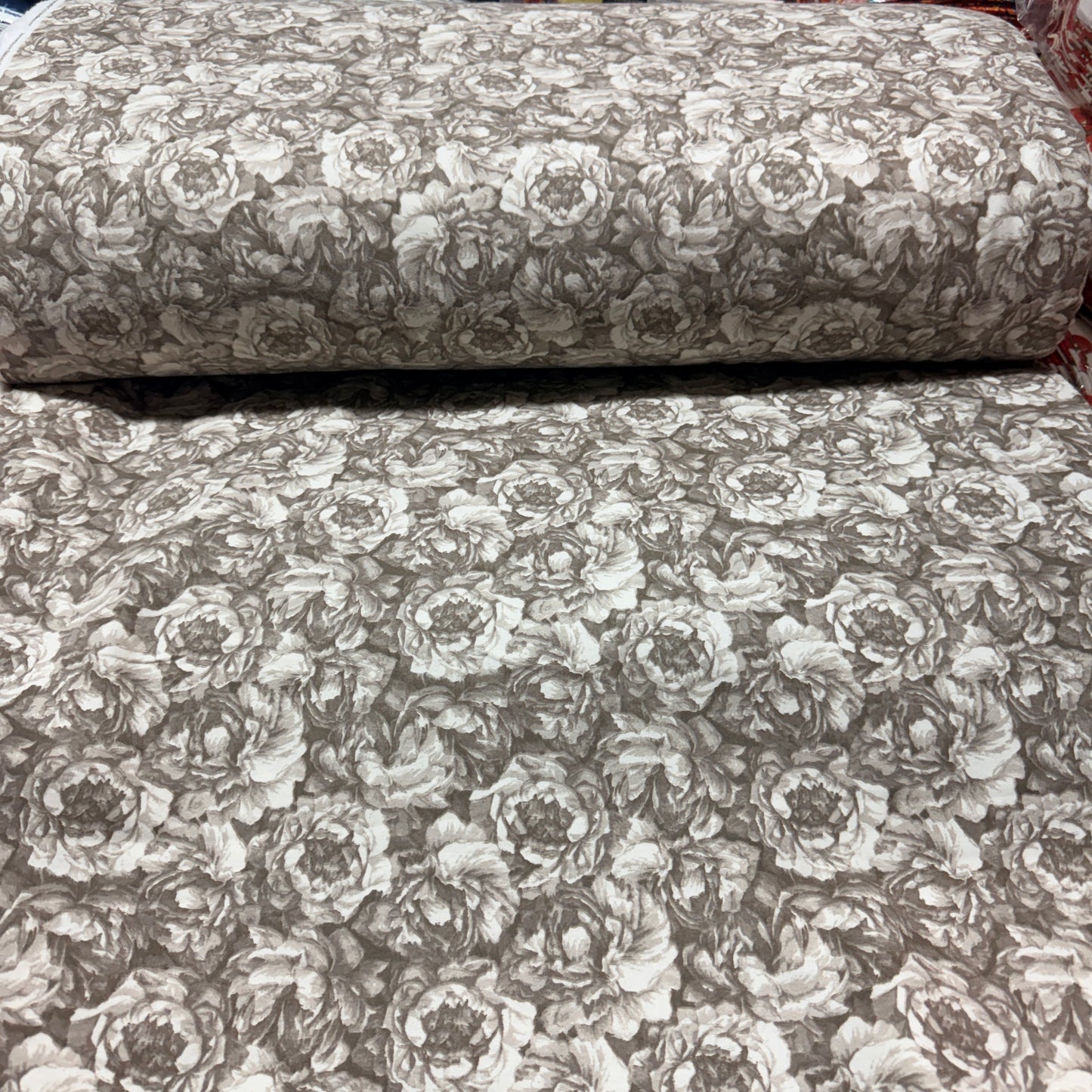 Vintage Rose Toile Print Flannel Fabric – 100% Cotton | 108” Wide