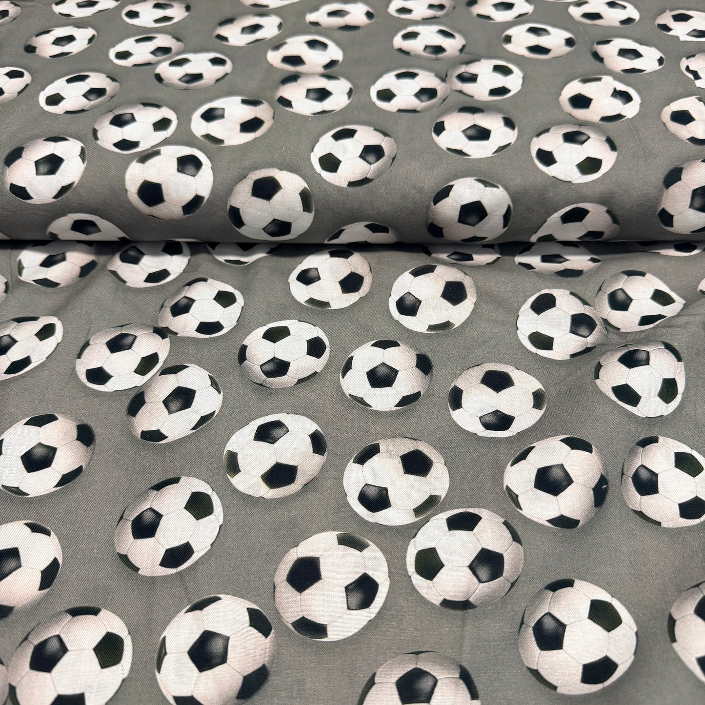 Soccer Ball Print Fabric - 100% Cotton | 45” Wide