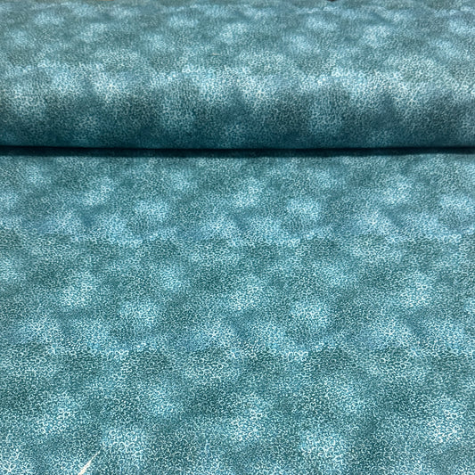 Teal Micro Floral Blender Fabric - 100% Cotton | 45” Wide