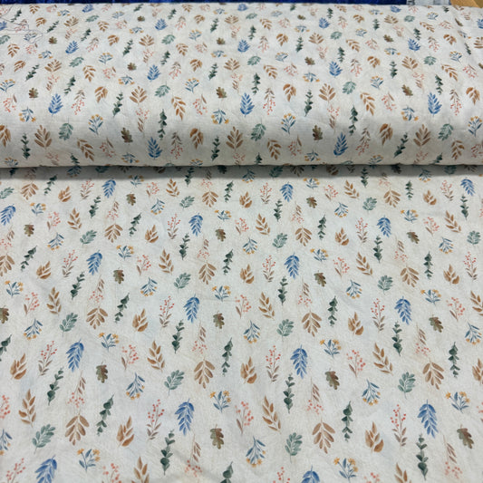 Autumn Leaves Toss Print Fabric - 100% Cotton | 45” Wide