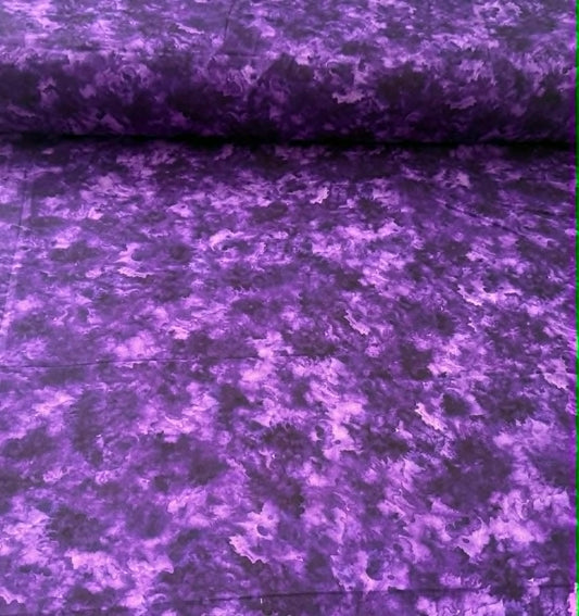 Amethyst Mottled Marble Print Fabric - 100% Cotton | 108” Wide