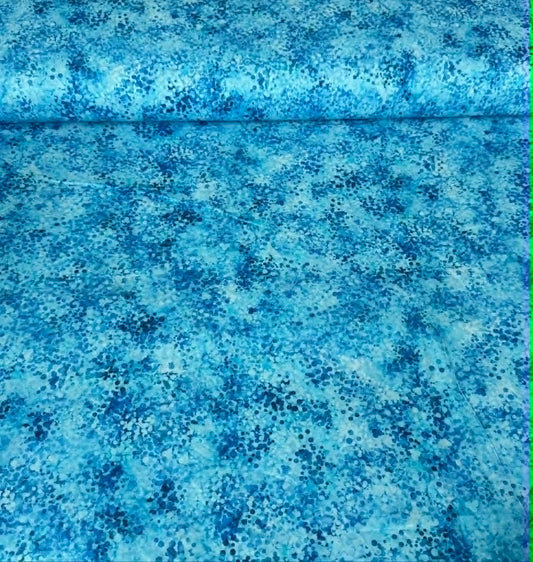 Ocean Blue Speckle Texture Print Fabric - 100% Cotton | 108” Wide