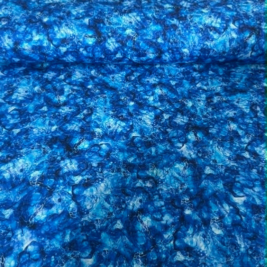 Deep Sea Print Fabric - 100% Cotton | 108” Wide